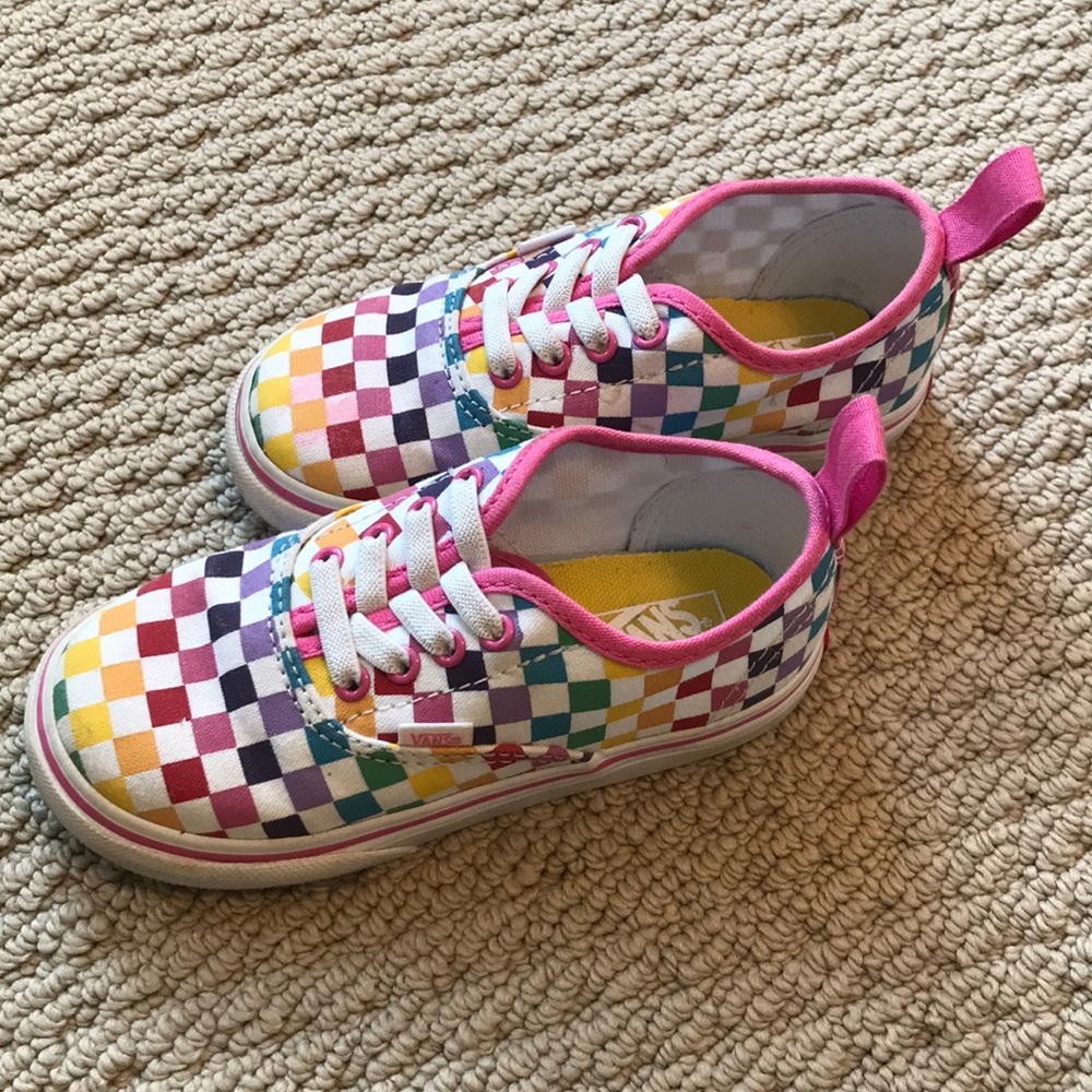 Vans Authentic rainbow check size US toddler 9